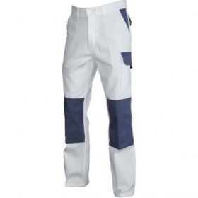 PANTALON TYPHON PBV BLANC/GRIS - 01TYCBG2