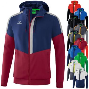 ERIMA VESTE TRACKTOP SQUAD AVEC CAPUCHE - Réf 1032001 - ADULTE 